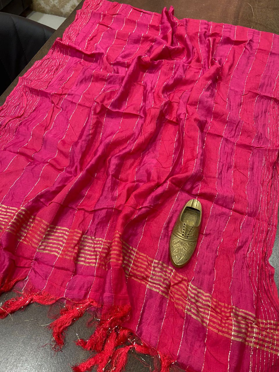 The Kazo Fancy Wear Wholesale Chanderi Plain Dupatta Collection